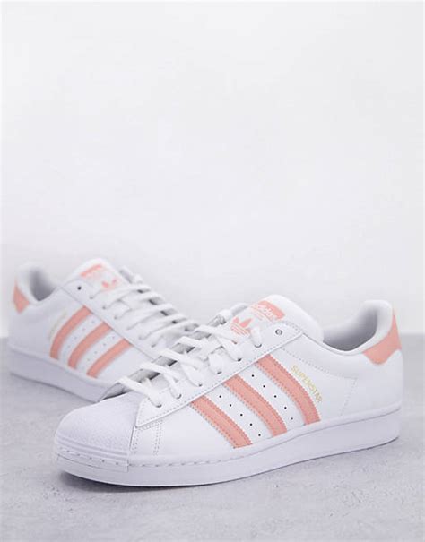 adidas superstar wit roze